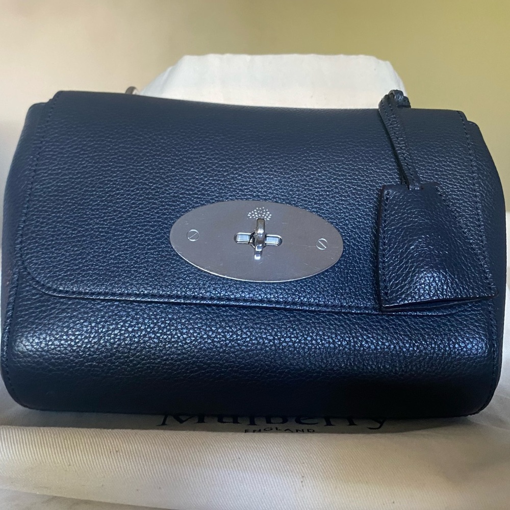 Mulberry lily navy blue silver hardware